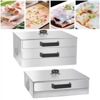 Бытовая 1-2-слойная булочка с вермишелью, пароварка, пароварка из нержавеющей стали 304, ролл с рисовой лапшой, булочка на пару, паровая машина 1 Tiers