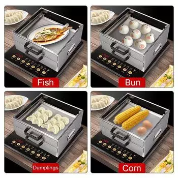 Бытовая 1-2-слойная булочка с вермишелью, пароварка, пароварка из нержавеющей стали 304, ролл с рисовой лапшой, булочка на пару, паровая машина 1 Tiers