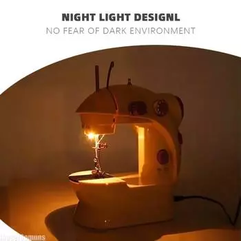 Бытовая 202Mini машины с легким резаком Ручная швейная машина Ножная педаль Портативная швейная машина с ночником Шитье