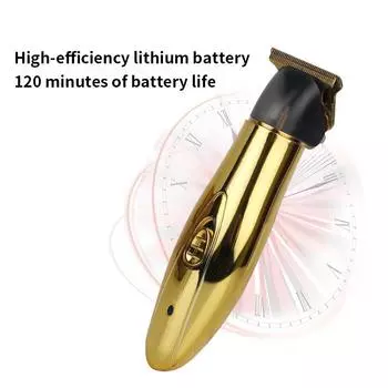 Бытовая электрическая машинка для стрижки волос Профессиональная бритва для стрижки взрослых Бритва с зарядкой от USB Бритва-триммер с 3 расческами для волос Перезаряжаемая электрическая машинка для стрижки волос золотой