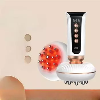 Бытовая электрическая меридианная щетка, выемка меридианов, компресс, физиотерапия, общий массаж живота, массажер. белый