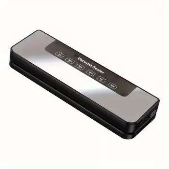 Бытовая автоматическая вакуумная упаковочная машина, кухонная маленькая машина для запайки и сохранения пластика, пищевая вакуумная автоматическая машина для упаковки с запайкой воздуха чёрный