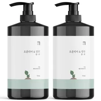 Бытовая белая бумага Opuntia & Bamboo Парфюмированный шампунь-присыпка для младенцев, 500 мл, 2 шт.