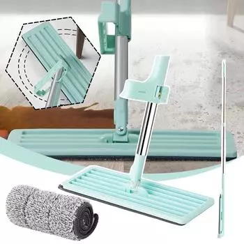 Бытовая бесконтактная плоская швабра 180. Вращающаяся бытовая швабра для влажной уборки, артефакт высокой эффективности и Wat W2U1 mop-1pcs
