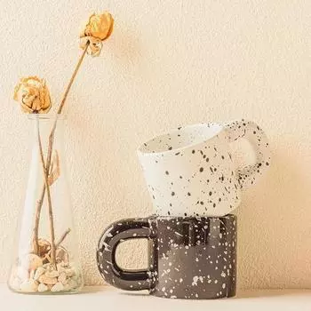 Бытовая чашка для воды, посуда для напитков, керамическая чашка для кофе, простые чашки для эспрессо, кружка с пятнами, фарфоровые кофейные чашки, персонализированные подарки, подарок 300ML