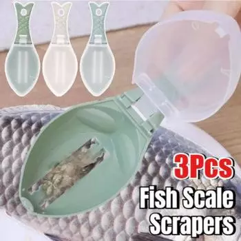 Бытовая чистка рыбы чешуя рубанок скребок кухонный гаджет удаление кусторез рыболовный кусторез щетка для очистки кожи рыбы A-1PC