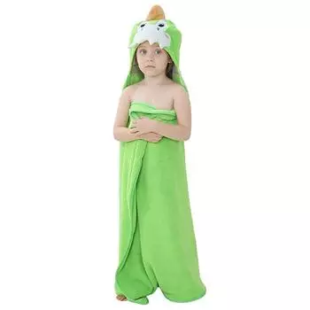 Бытовая детская банная цинлоновая банная кайма для детей, впитывающая воду, мультяшный стиль, очаровательный банный халат, халат для душа, пончо, принадлежности для ванной комнаты