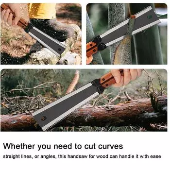 Бытовая двусторонняя складная ручная пила, ручные обрезные пилы, лезвие SK5, артефакт для садовой пилы разноцветный