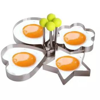 Бытовая форма для омлета из нержавеющей стали в форме сердца Машина для приготовления блинов на завтрак Выпечка омлета Принадлежности для кухни
