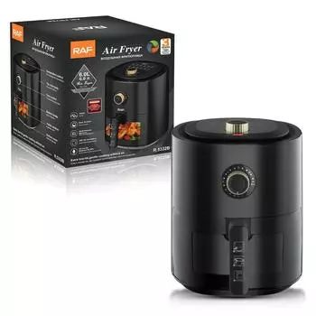 Бытовая фритюрница 1500 Вт, многофункциональная электрическая духовка большой емкости, визуальная фритюрница, кухонная техника, нелипкая и подвижная EU чёрный