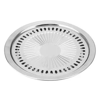 Бытовая газовая плита с антипригарным покрытием Электрическая плита Противень для выпечки Бездымный гриль-барбекю Гриль-барбекю Инструменты для барбекю серебряный