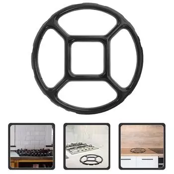 Бытовая газовая плита стойка вспомогательная поддержка для небольшой кастрюли тренога вок противоскользящее кольцо кухонный инструмент чёрный