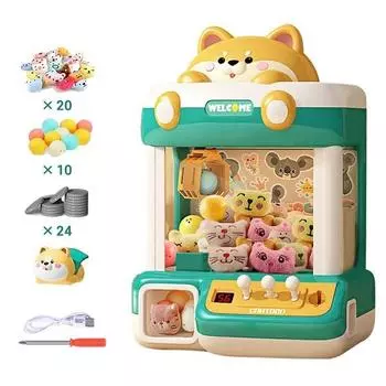 Бытовая игрушка-когти eyimtech, 1 шт., очень большой, зеленый (машина для когтей х 1, капсула х 10, кукла х 20)