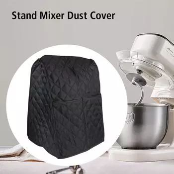Бытовая KitchenAid Кухонная пылезащитная крышка Прочный подходит для Kitchenaid Миксер с карманами для хранения Подставка Миксер Пылезащитный чехол Кухонный органайзер Водонепроницаемый Black