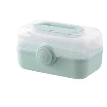 Бытовая коробка для хранения, ящик для хранения, большая емкость, многослойная, переносная, пластиковая, маленькая коробка One Size