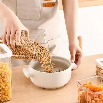 Бытовая кухонная герметичная банка для зерна, многофункциональная коробка для хранения закусок, прозрачная, видимая, влагостойкая емкость для хранения сухофруктов