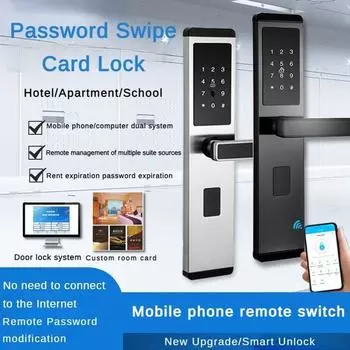 Бытовая квартира Гостиница Пароль Блокировка Интеллектуальный электронный замок с считыванием карт Пульт дистанционного управления не требует сетевого пароля Блокировка
