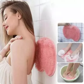 Бытовая личная гигиена Принадлежности для ванной Отшелушивающая перчатка Садовые принадлежности для чистки спины Коврик для душа Массажная чашка розовый