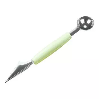 Бытовая ложка для фруктов Креативная ложка для арбуза Шарик для копания фруктов, резак для арбуза Резак для дыни Резак для фруктов для канталупы, папайи, драконьего фрукта One Size зелёный