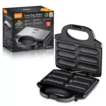 Бытовая машина для изготовления колбас, Машина для приготовления хот-догов, Машина для завтрака, Сэндвич-машина, Вафельница, Многофункциональная чёрный