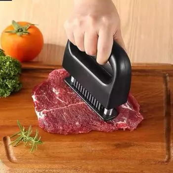 Бытовая машина для разрыхления мяса из нержавеющей стали с иглой для разрыхления мяса с 48 зубцами для стейка, стейка с сломанными сухожилиями, отбивающая машина для разрыхления мяса