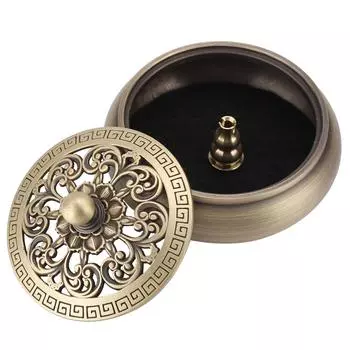 Бытовая медная курильница для благовоний Подставки для курильниц Украшения для рукоделия (Круглое дно)