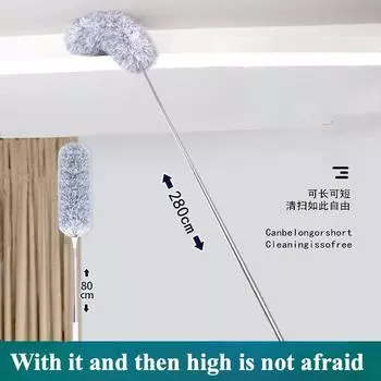 Бытовая метелка для пыли из куриных перьев Выдвижная электростатическая метелка Пылесос для подметания Пылесос Talisman Пылесос для уборки пыли с потолка Zenzi
