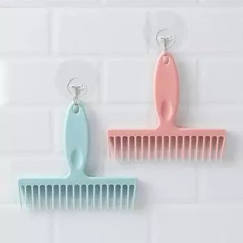 Бытовая метла, расческа для удаления волос, щетка для чистки с подвесным отверстием, эргономичная ручка, щетка для чистки метлы, инструмент для чистки синий