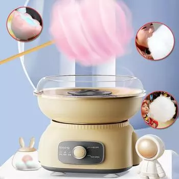 Бытовая мини электрическая нагревательная печь для приготовления сладкой ваты для детей, сделай сам, ручная работа, автоматическая машина для приготовления зефира и сахара EU синий