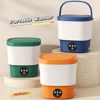 Бытовая мини-стиральная машина, нижнее белье, носки, маленькая стиральная машина, портативная машина для чистки кемпинга 1No Sterilization синий