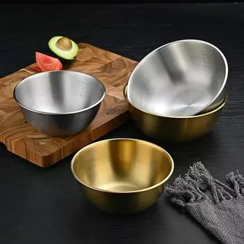 Бытовая миска для салата из нержавеющей стали со шкалой Корейская лапша Рамен Фрукты Миски для смешивания Кухонная посуда Посуда Утварь
