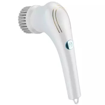 Бытовая многофункциональная электрическая щетка для чистки, удаление стойких пятен с пола 5 brush heads белый