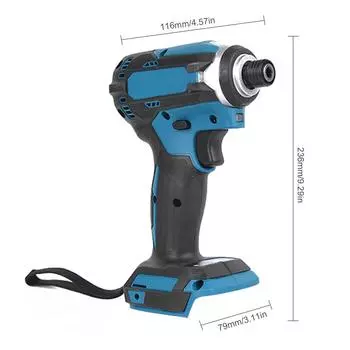 Бытовая многофункциональная отвертка, ударная дрель 18 В, бесступенчатая скорость, переключаемые способы вращения разноцветный