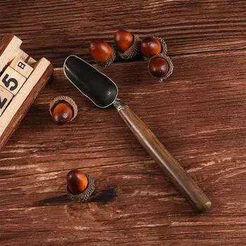 Бытовая оловянная цинковая цинковая сплавная деревянная ручка чайный инструмент кофейные ложки чайная лопатка чайные ложки столовые приборы