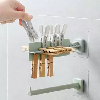 Бытовая пластиковая вешалка для одежды, органайзер, стойка для хранения, держатель с присоской A розовый