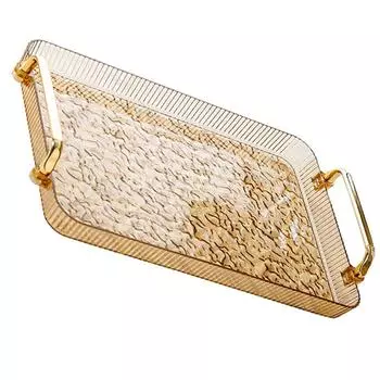 Бытовая посуда Поднос для стаканов для воды Barce Pub Пластиковые сервировочные тарелки для фруктов, выпечки, закусок, чая, маленьких тарелок для ужина, десерта, салата 39.00X23.00X6.00CM