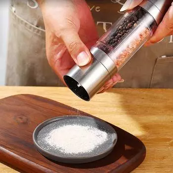 Бытовая ручная мельница для перца из нержавеющей стали, большая емкость, долговечная кухонная мельница для дома и отеля