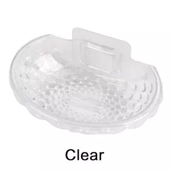 Бытовая самоклеящаяся мыльница для губки, аксессуары для ванной комнаты, настенная мыльница, слив, прозрачный акриловый держатель для мыла белый