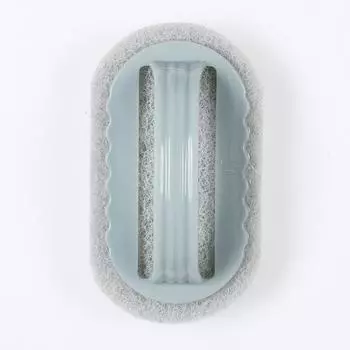 Бытовая щетка для чистки плитки с ручкой, губка, многофункциональная, однотонная, щетка для чистки ванны, плиты One Size зелёный