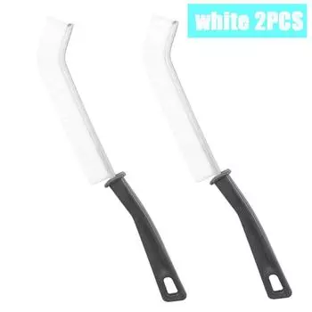 Бытовая щетка для чистки зазоров, прочная затирка, жесткая щетина, длинная ручка, щетка для чистки плиточных швов, мертвый угол, душевые линии пола 1 Pcs белый