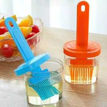 Бытовая щетка для масла для выпечки, термостойкая силиконовая щетка для бутылок, портативная щетка для масла для барбекю, щетка для блинов, инструмент для масла белый