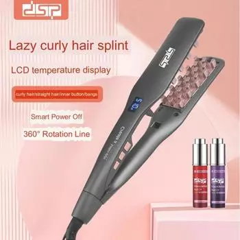 Бытовая шина Curl, прямой ЖК-дисплей двойного назначения, жидкокристаллический дисплей, регулируемая температура, интеллектуальный выпрямитель для волос с отключением питания, бигуди