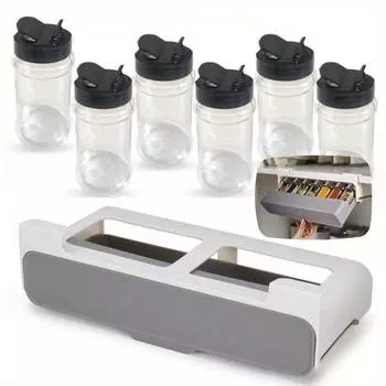 Бытовая стойка для хранения бутылок со специями, кухонная подвесная стойка для хранения банок со специями, коробка для приправ, бытовая неперфорированная