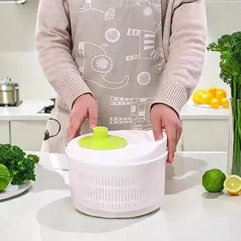 Бытовая сушилка для овощей на кухне - ручная сушилка для салата и фруктов оранжевый