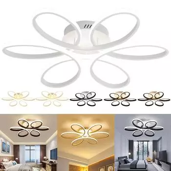 Бытовая светодиодная люстра 12 Вт, современный стиль, потолочный светильник, три цвета, цветочный дизайн, потолочные светильники, супер яркие для лестницы в коридоре Warm Light