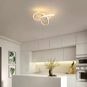 Бытовая светодиодная современная люстра, трехцветная лампа, современный стиль, потолочный светильник, светильник для спальни, лампа для поверхностной установки, лампа для столовой чёрный