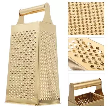 Бытовая терка для картофеля, кухонная измельчитель из нержавеющей стали, измельчитель чеснока, овощерезка золотистый