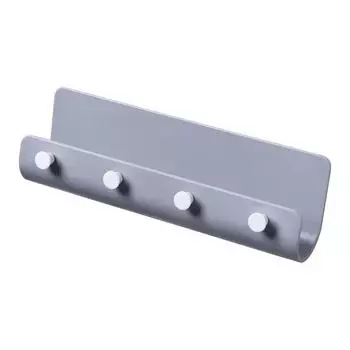 Бытовая Удобная Простая U-образная Настенная Стойка Для Хранения Без Гвоздей Стеллаж Для Хранения 4 Крючка Домашний Многоцелевой Крючок Для Ключей