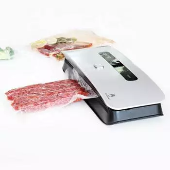 Бытовая вакуумная машина Небольшая вакуумная упаковочная машина Машина для запечатывания пластика Запечатывающая машина серебряный