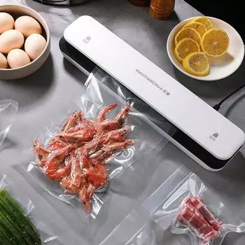 Бытовая вакуумная упаковочная машина, автоматическая портативная вакуумная машина для консервации пищевых продуктов чёрный
